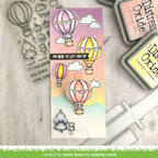 Lawn Fawn Set Fly High Clear Stamps and Dies lffh here to you lift you up card