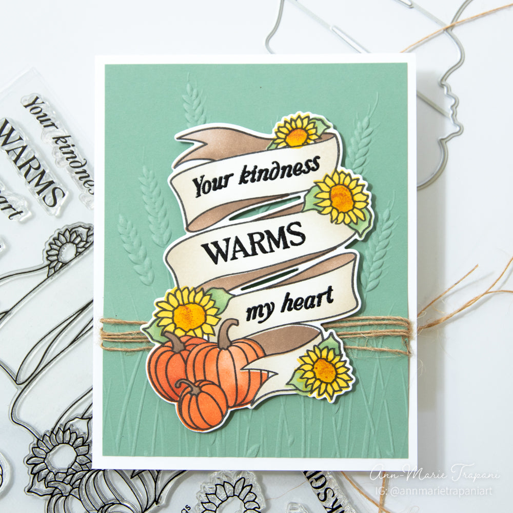 Simon Says Stamps and Dies Pumpkin Blessings set1050pb STAMPtember Thank You Card