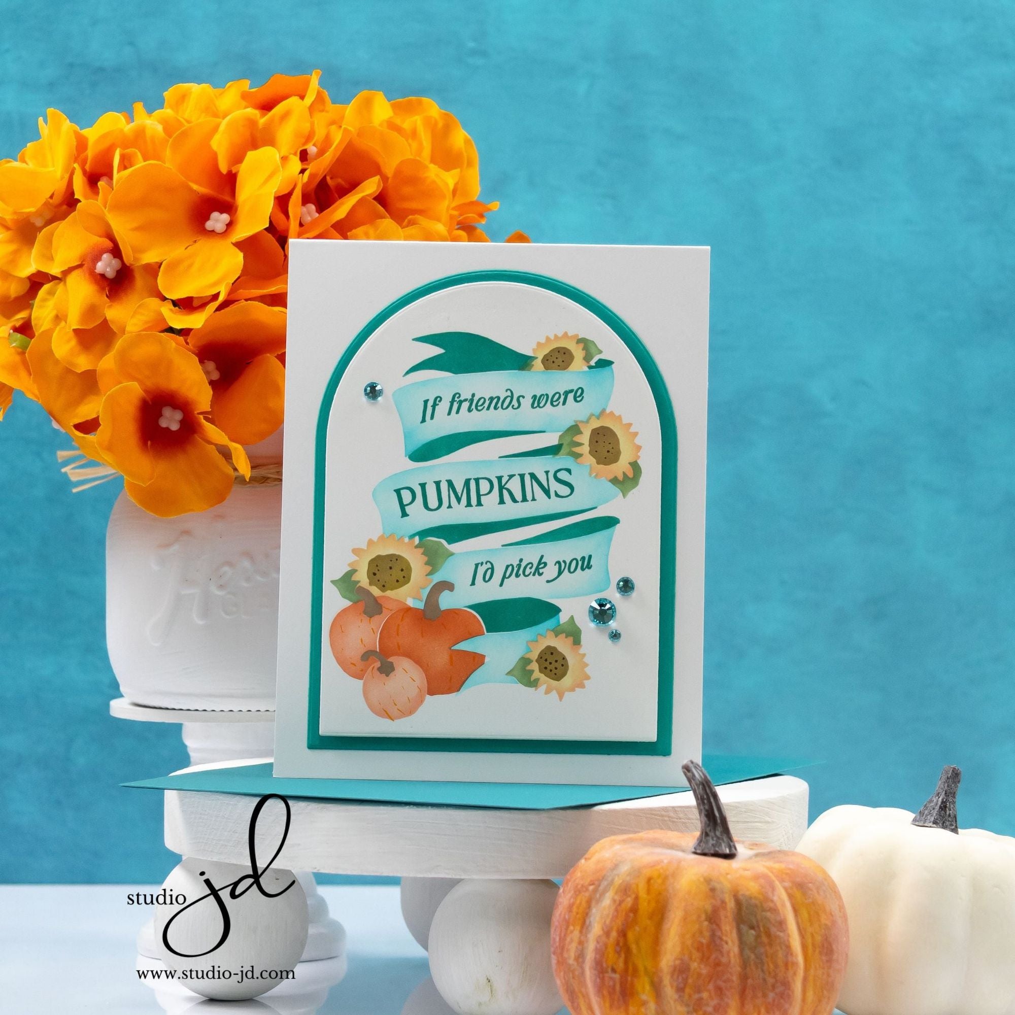 Simon Says Stamp Stencils Pumpkin Blessings 1097stc STAMPtember Friend Card | color-code:ALT03