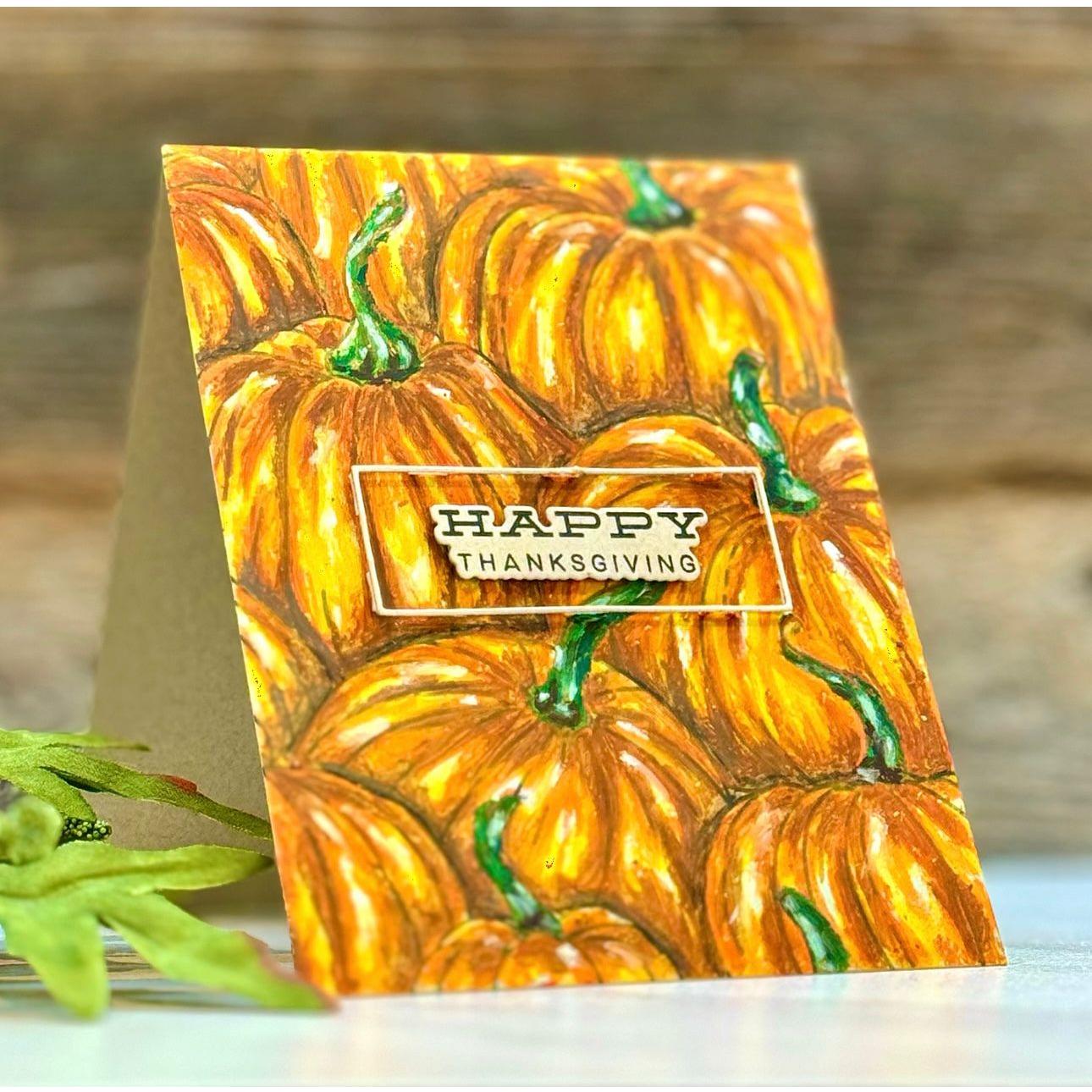 Simon Says Stamp Pumpkin to Talk About Wafer Dies 1130sdc Stamptember Thanksgiving Card