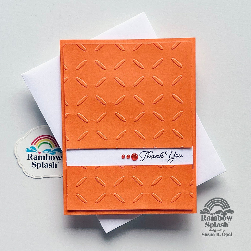 Rainbow Splash Cardstock Pumpkin rsc5 Thank You Card | color-code:ALT01