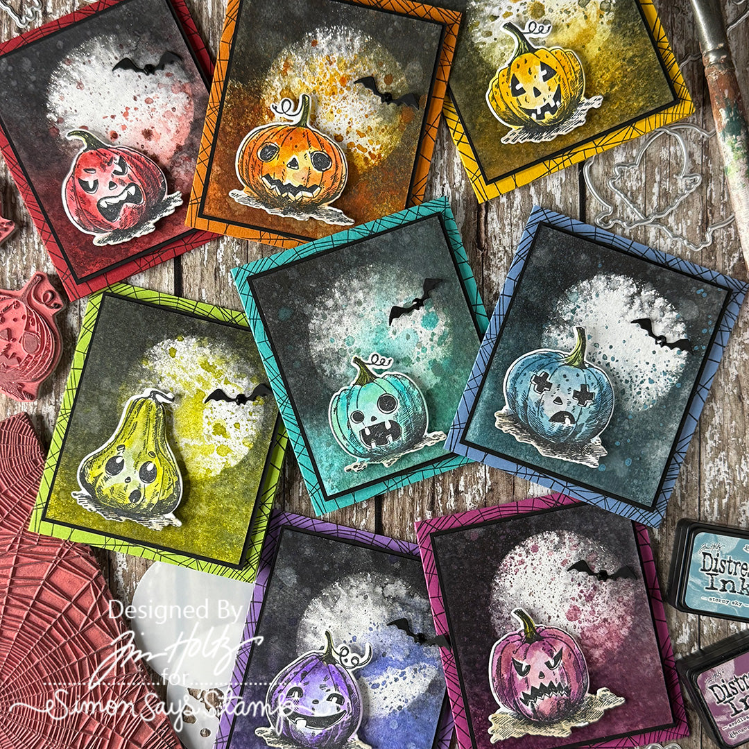 Simon Says Stamp Pumpkinhead Wafer Dies 309sss Halloween Card Set