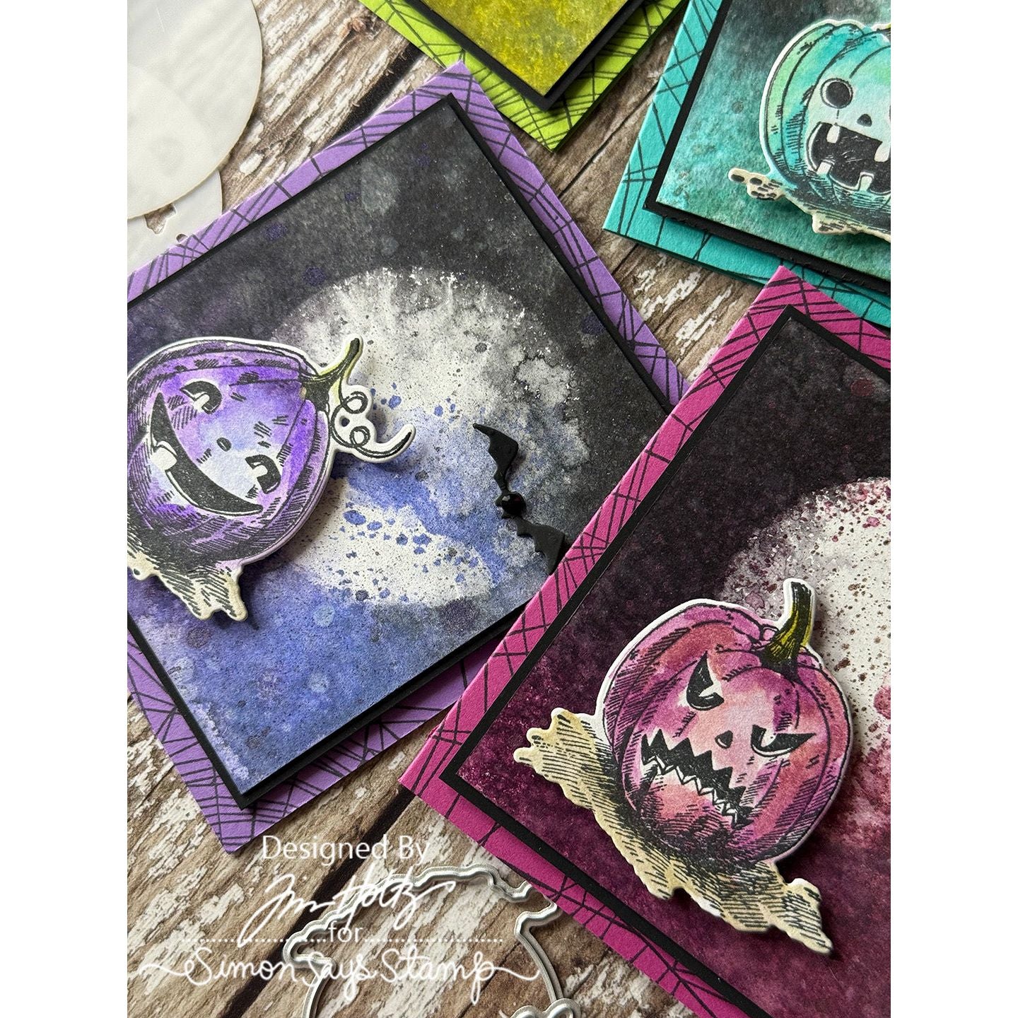 Simon Says Stamp Pumpkinhead Wafer Dies 309sss Halloween Card Set Details