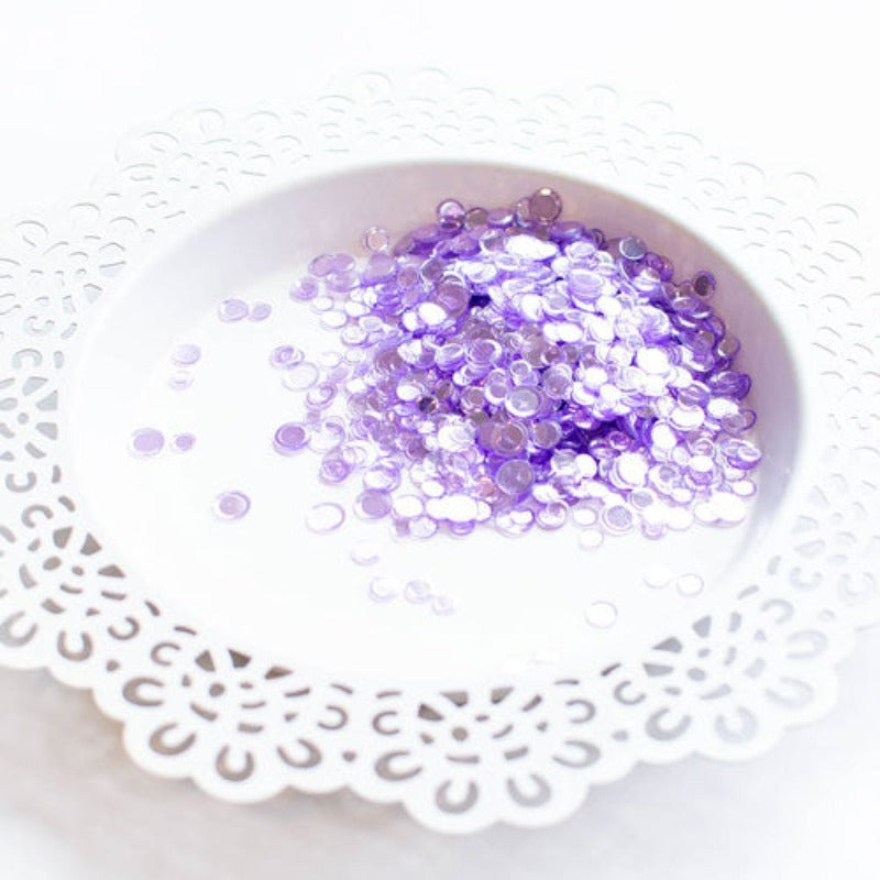 Pretty Pink Posh Purple Shimmer Confetti close detail