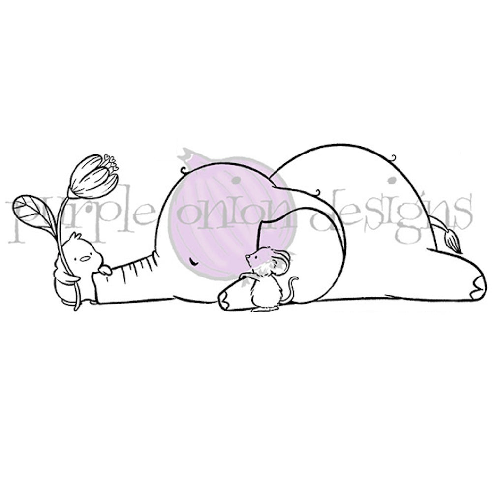 Purple Onion Designs Blue Days Unmounted Cling Stamp pod5045