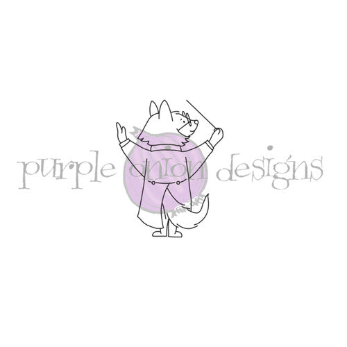 Purple Onion Designs Frostypine Conductor Unmounted Cling Stamp pod6059
