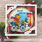 Purple Onion Designs Happy Mail Unmounted Cling Stamp pod5034 Amanda Garrett Card