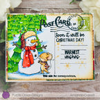 Purple Onion Designs Perfect Pines Unmounted Cling Stamp pod1427 Amanda Garrett Card