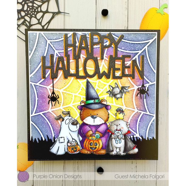 Purple Onion Designs Tofu And Friends Trick Or Treat Unmounted Cling Stamp pod5055 Michela Folgori Card