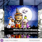 Purple Onion Designs Tofu And Friends Trick Or Treat Unmounted Cling Stamp pod5055 Rachel Alvarado Card