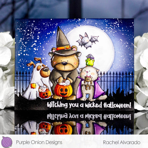 Purple Onion Designs Tofu And Friends Trick Or Treat Unmounted Cling Stamp pod5055 Rachel Alvarado Card