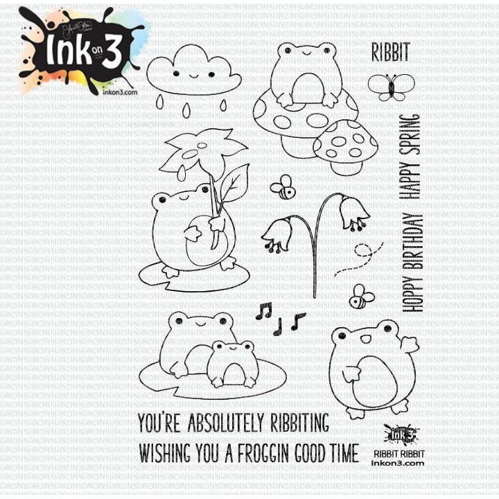 Inkon3 Ribbit Ribbit Clear Stamps