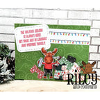 Riley And Company Funny Bones Leggings Cling Rubber Stamp rwd-1205 christmas lights