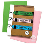 Rainbow Splash Clear Stamps Schoolhouse Messages rs102c Teacher Card | color-code:ALT04