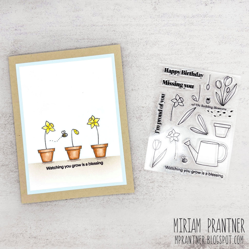 Rainbow Splash Clear Stamps Budding Blossoms rs119c Beautiful Moments Encouragement Card | color-code:ALT04