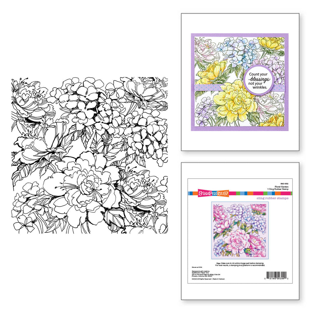 Stampendous Floral Garden Cling Stamps rsc-032