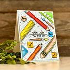 Rainbow Splash Clear Stamps Schoolhouse Messages rs102c Proud of You Card