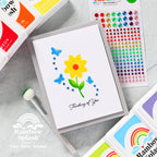 Rainbow Splash Clear Stamps Happy Blooms rs103 Thinking of You Card | color-code:ALT03