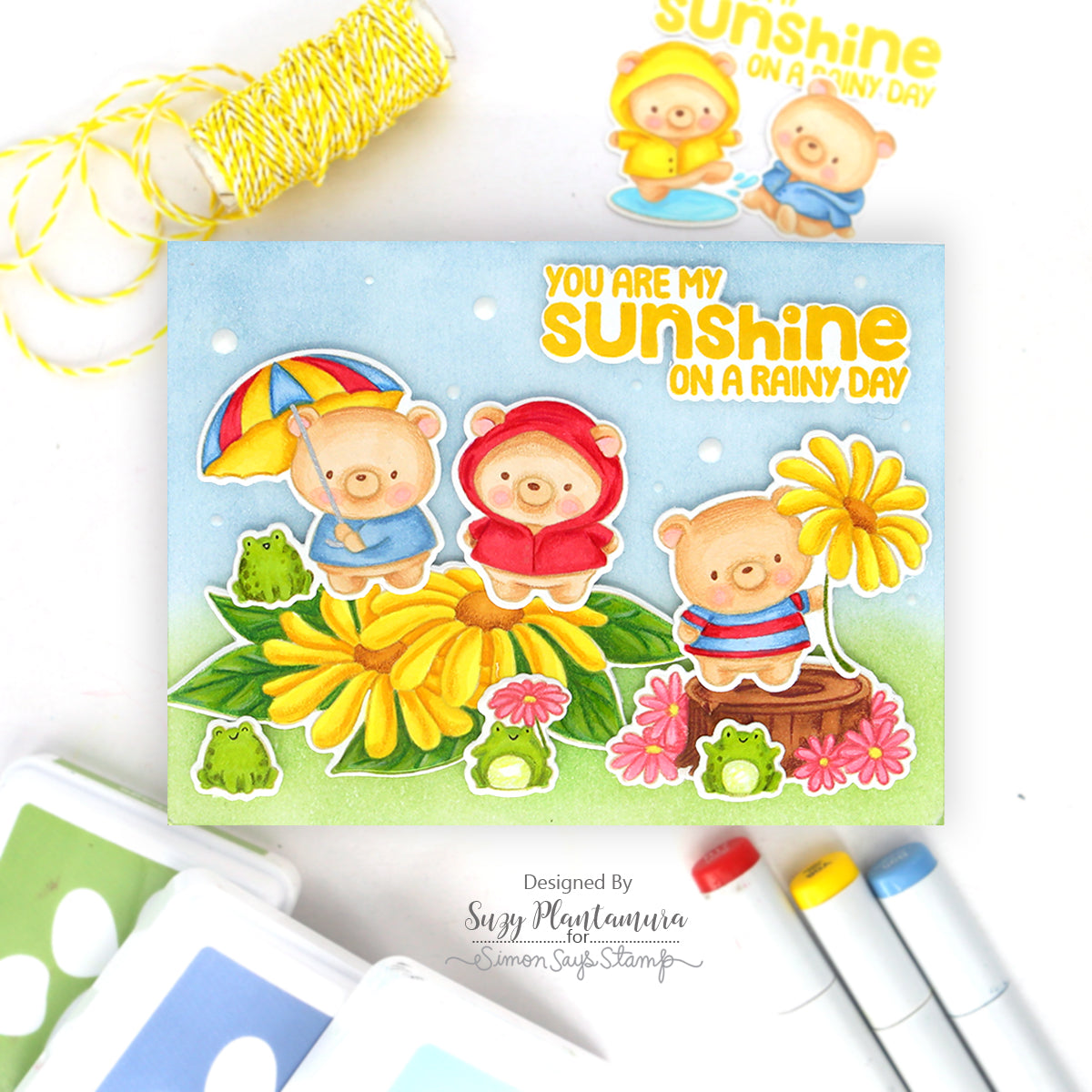 Simon Says Clear Stamps Rain or Shine 2180ssc Rain or Shine You are My Sunshine Card | color-code:ALT01