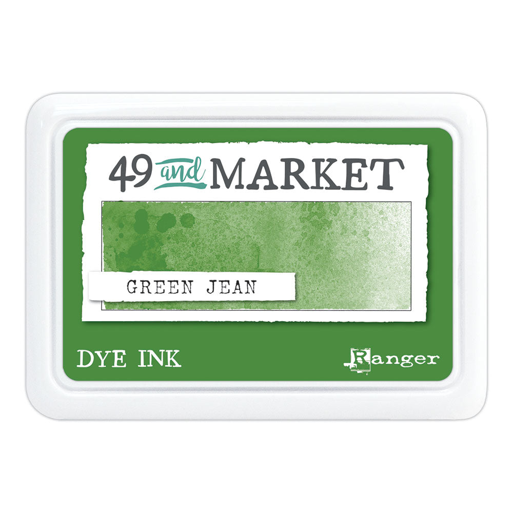 Ranger 49 and Market Green Jean Dye Ink Pad And Reinker Bundle FMP92407