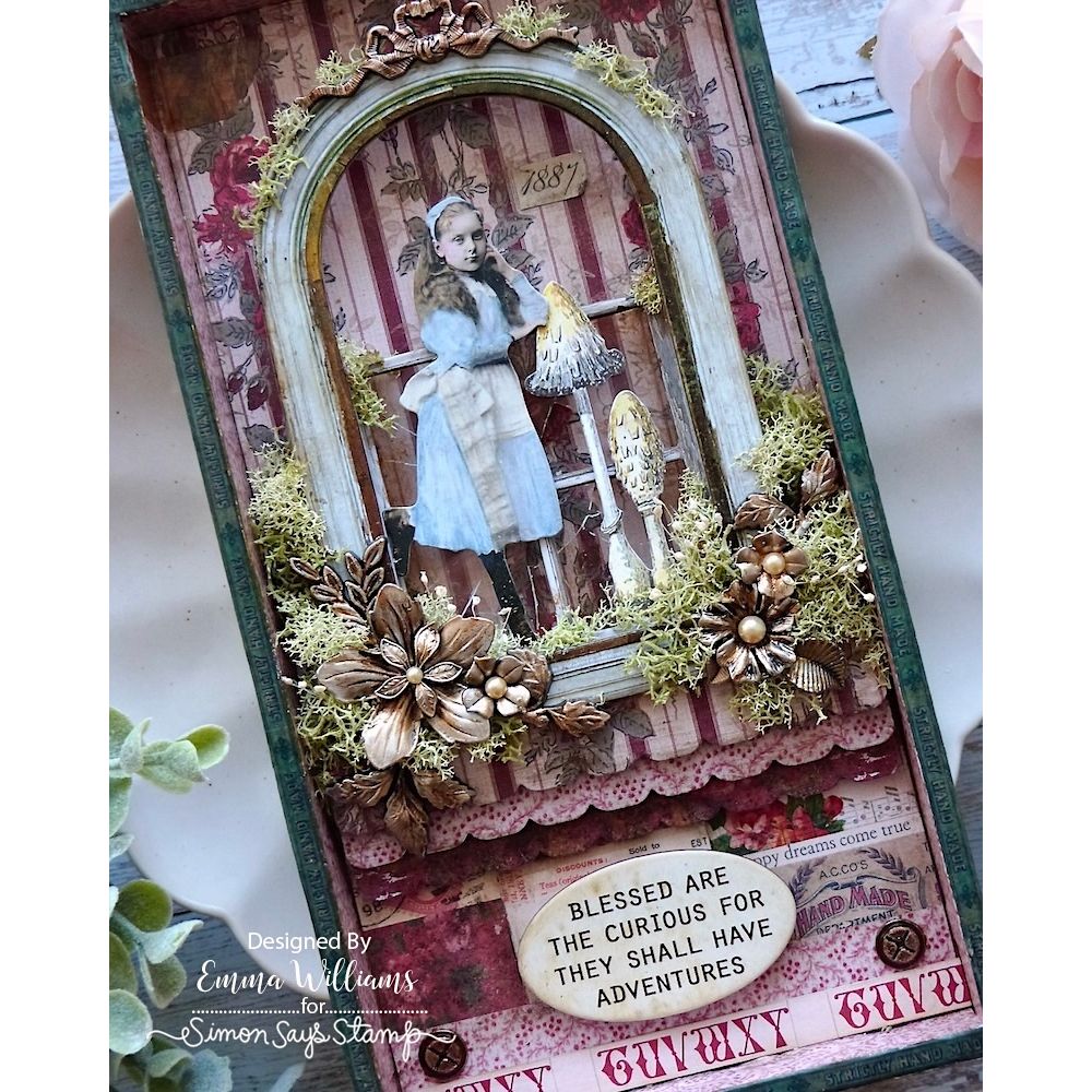 Ranger Tim Holtz Distress Crayon Frayed Burlap TDB51923 Vignette Tray Project | color-code:ALT01