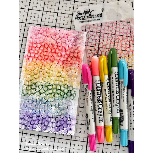 Ranger Tim Holtz Distress Crayon Picked Raspberry TDB48749 Ten Ways to Use | color-code:ALT03