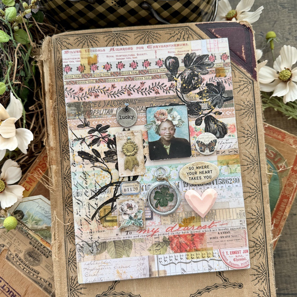 Ranger Tim Holtz Distress Crayon Walnut Stain TDB49654 Intricate Panel Design | color-code:ALT22