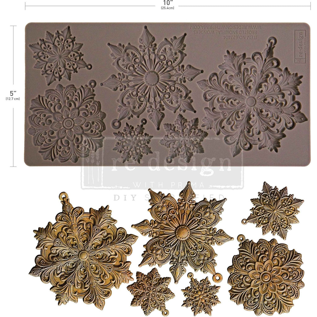 Redesign With Prima Marketing Frosted Snowflake Wonders Decor Mould 677404