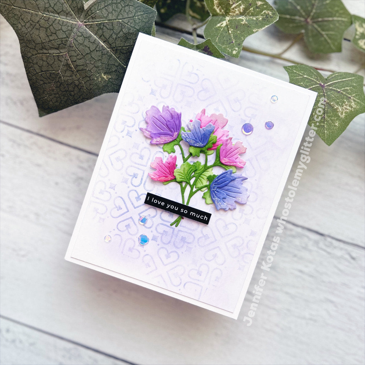 Simon Says Cling Stamp Regal Hearts sss102914 Sweetheart Love Card