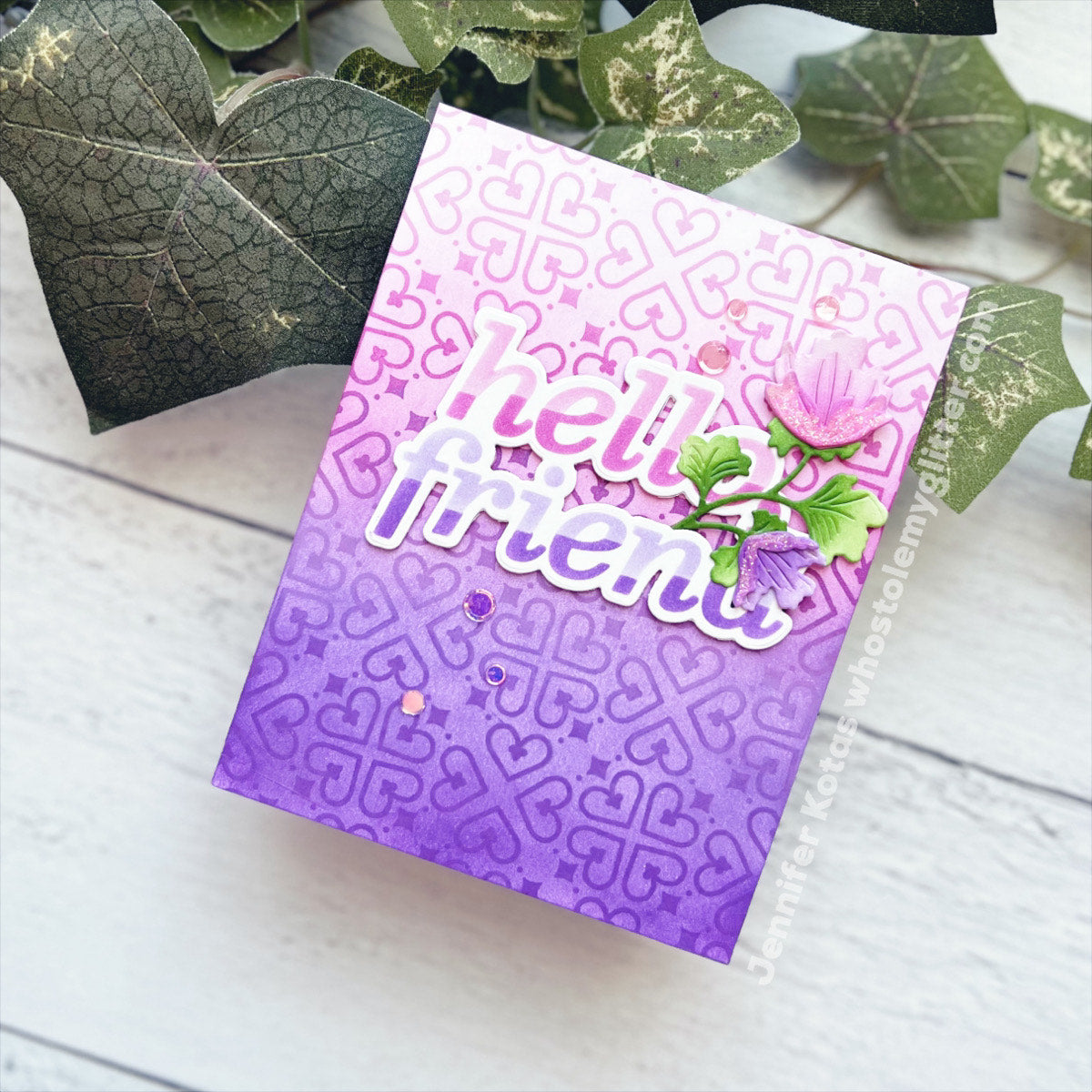 Simon Says Cling Stamp Regal Hearts sss102914 Sweetheart Friend Card | color-code:ALT01