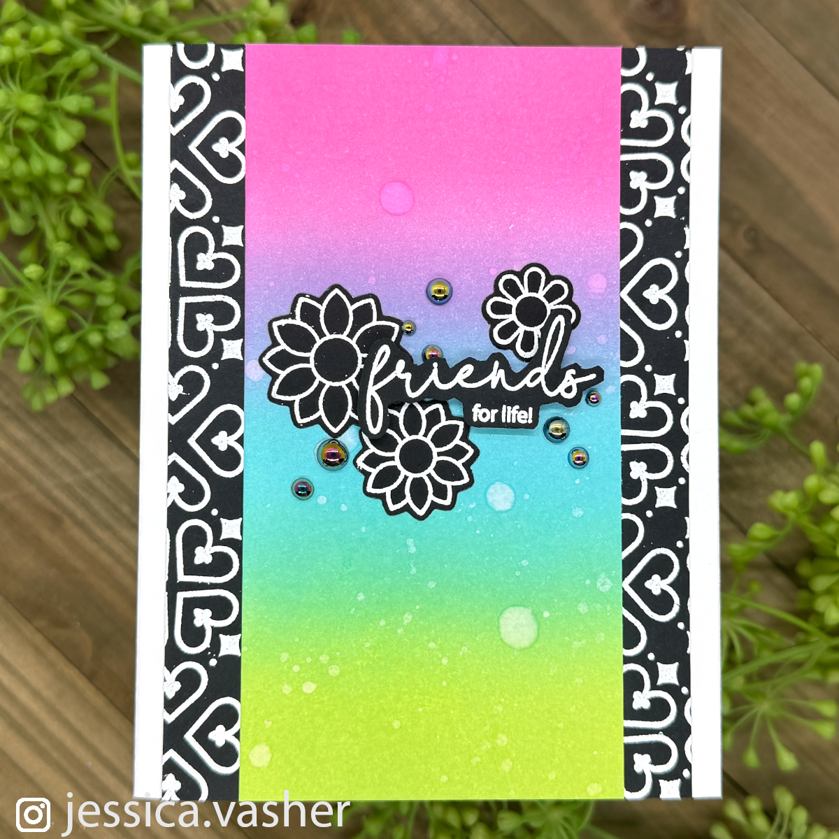 Simon Says Cling Stamp Regal Hearts sss102914 Sweetheart Friends Card | color-code:ALT06