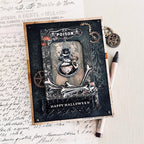 Tim Holtz Cling Rubber Stamps Halloween Doodles cms437