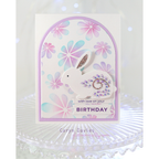 Simon Says Stamp Stencil Retro Daisies 1103st Beautiful Moments Birthday Card