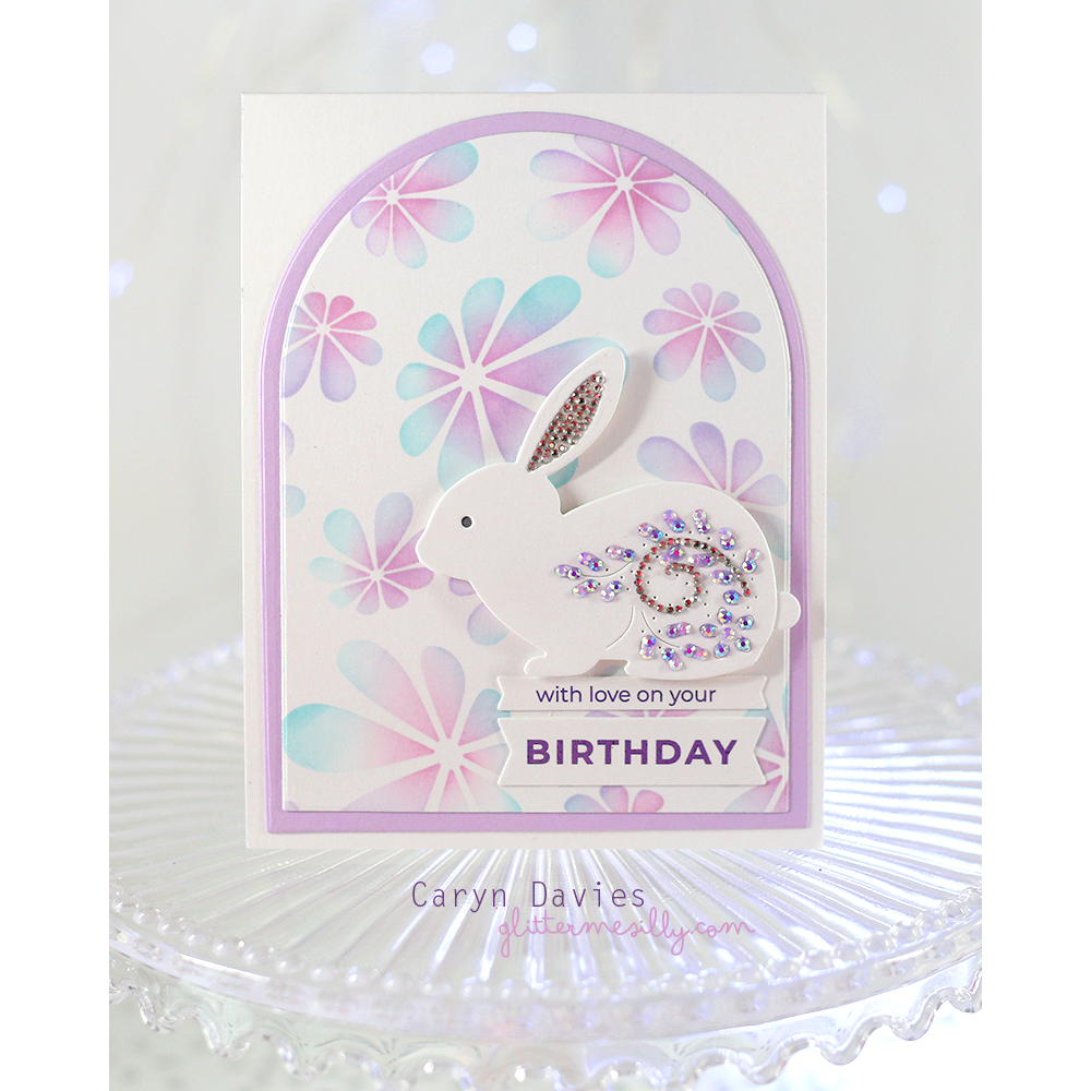 Simon Says Stamp Stencil Retro Daisies 1103st Beautiful Moments Birthday Card