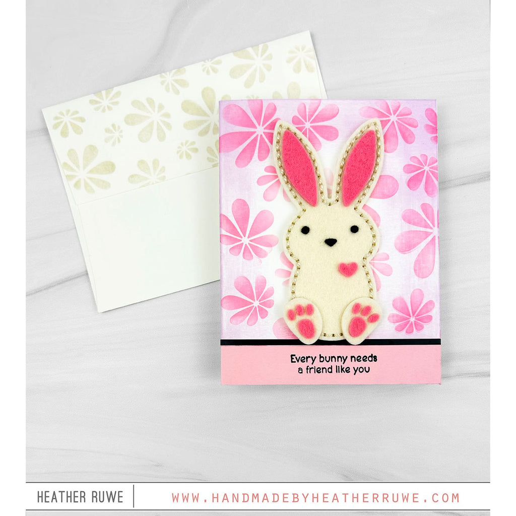 Simon Says Stamp Stencil Retro Daisies 1103st Beautiful Moments Friend Card