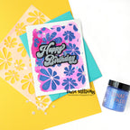 Simon Says Stamp Stencil Retro Daisies 1103st Beautiful Moments Birthday Card