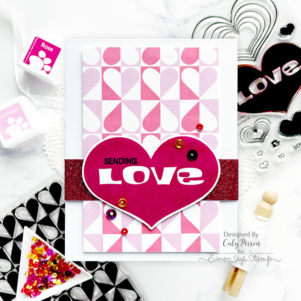 Simon Says Stamp To Love Collection I Want It All Stamps and Coordinating Dies set911sd Love Card
