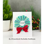 Simon Says Clear Stamps Retro Wreath 2298msc Christmas Card