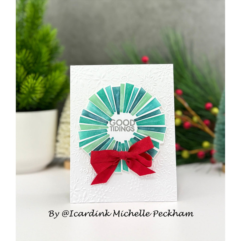 Simon Says Stamps and Dies Retro Wreath set1097rw And Everything Nice Christmas Card