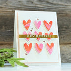 CZ Design Sentiment Strips Reverse Bestie czg054 Sweetheart Friend Card 