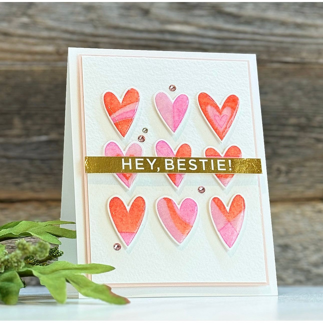 CZ Design Sentiment Strips Reverse Bestie czg054 Sweetheart Friend Card 