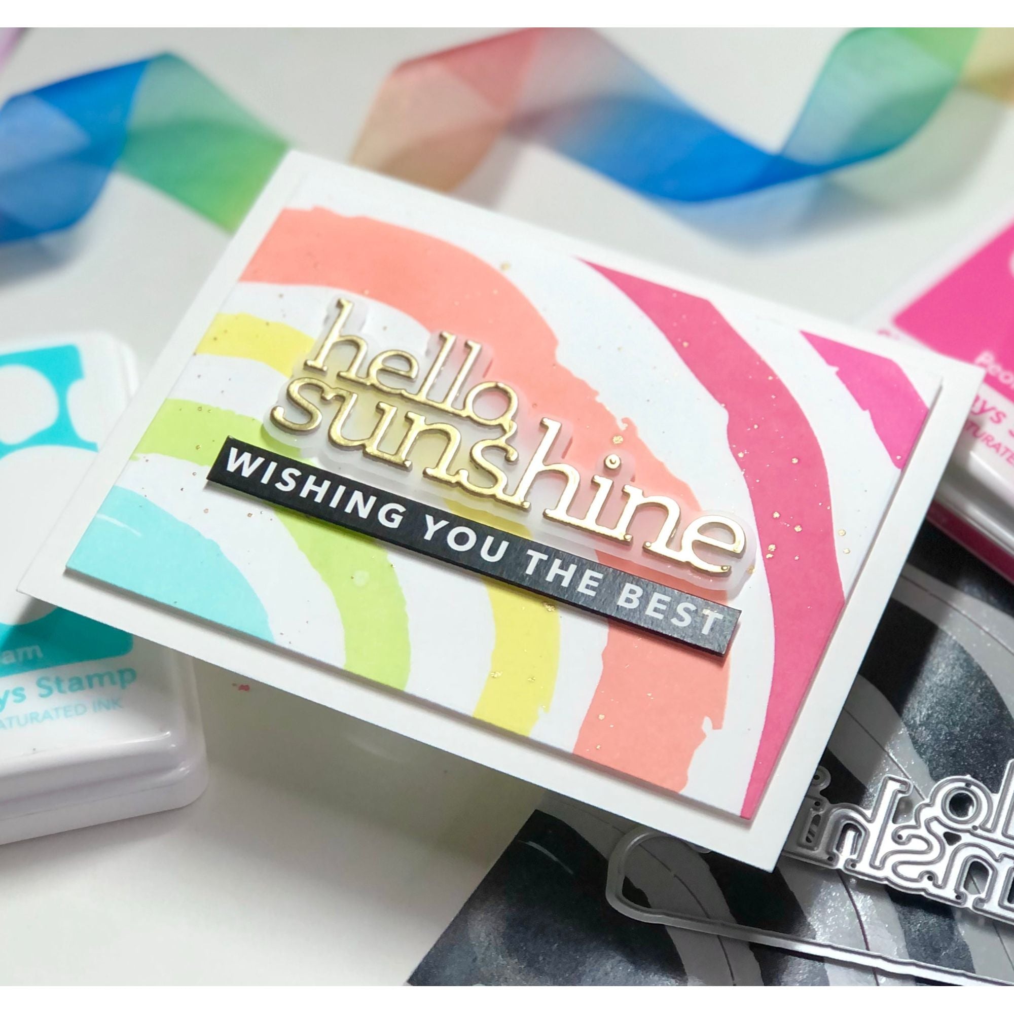 Simon Says Stamp Sentiment Strips Reverse Bold Hello sssg131135 Dear Friend