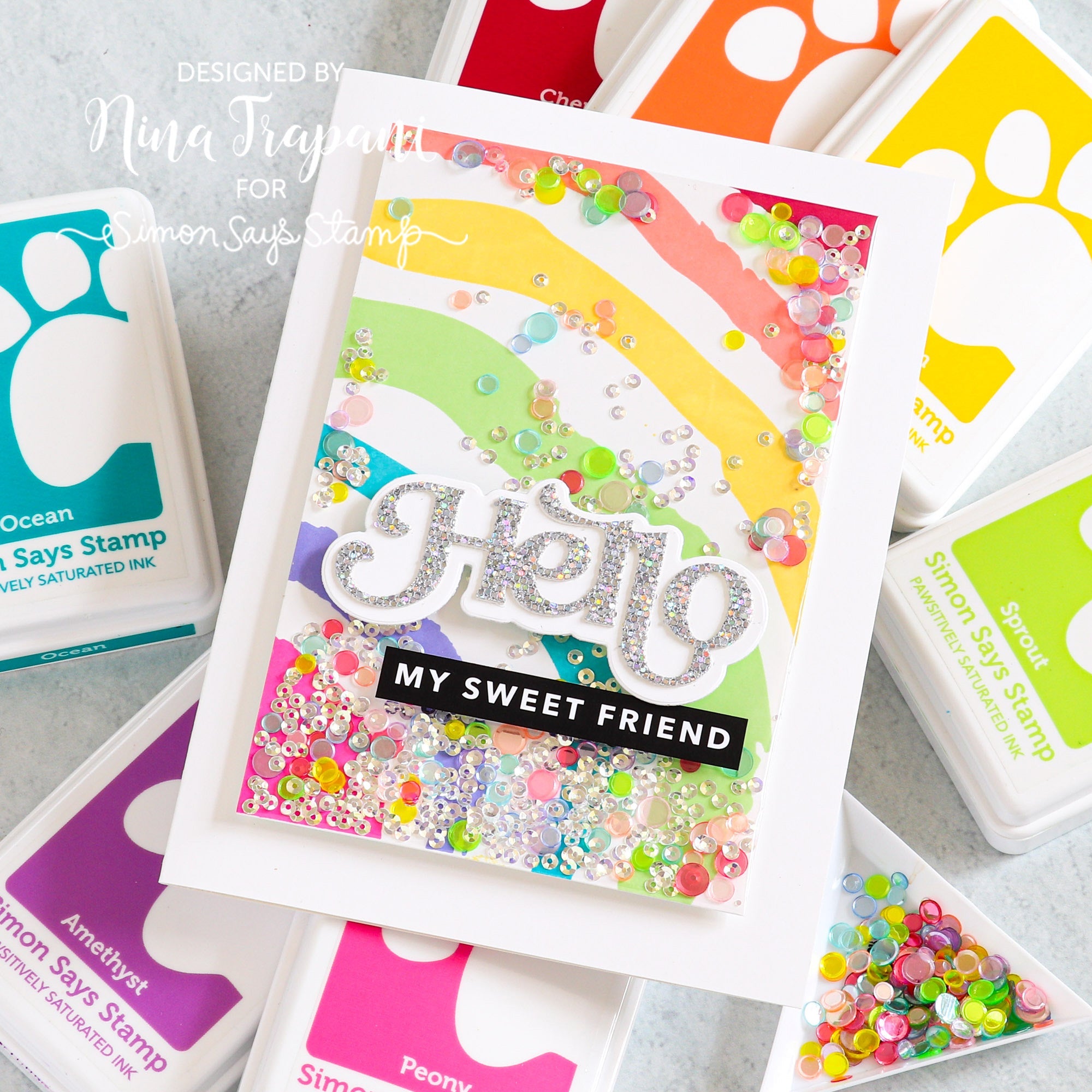 Simon Says Stamp Sentiment Strips Reverse Bold Hello sssg131135 Dear Friend Hello Card | color-code:ALT01