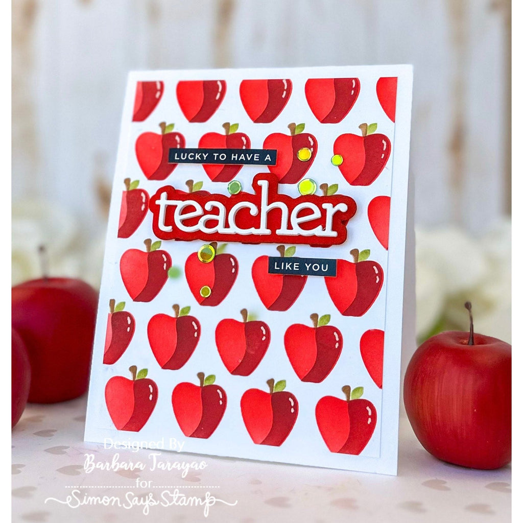 CZ Designs Sentiment Strips Reverse Teacher czg050 Just A Note Teacher Card | color-code:ALT02