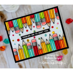 CZ Designs Sentiment Strips Reverse Teacher czg050 Just A Note Teacher Card