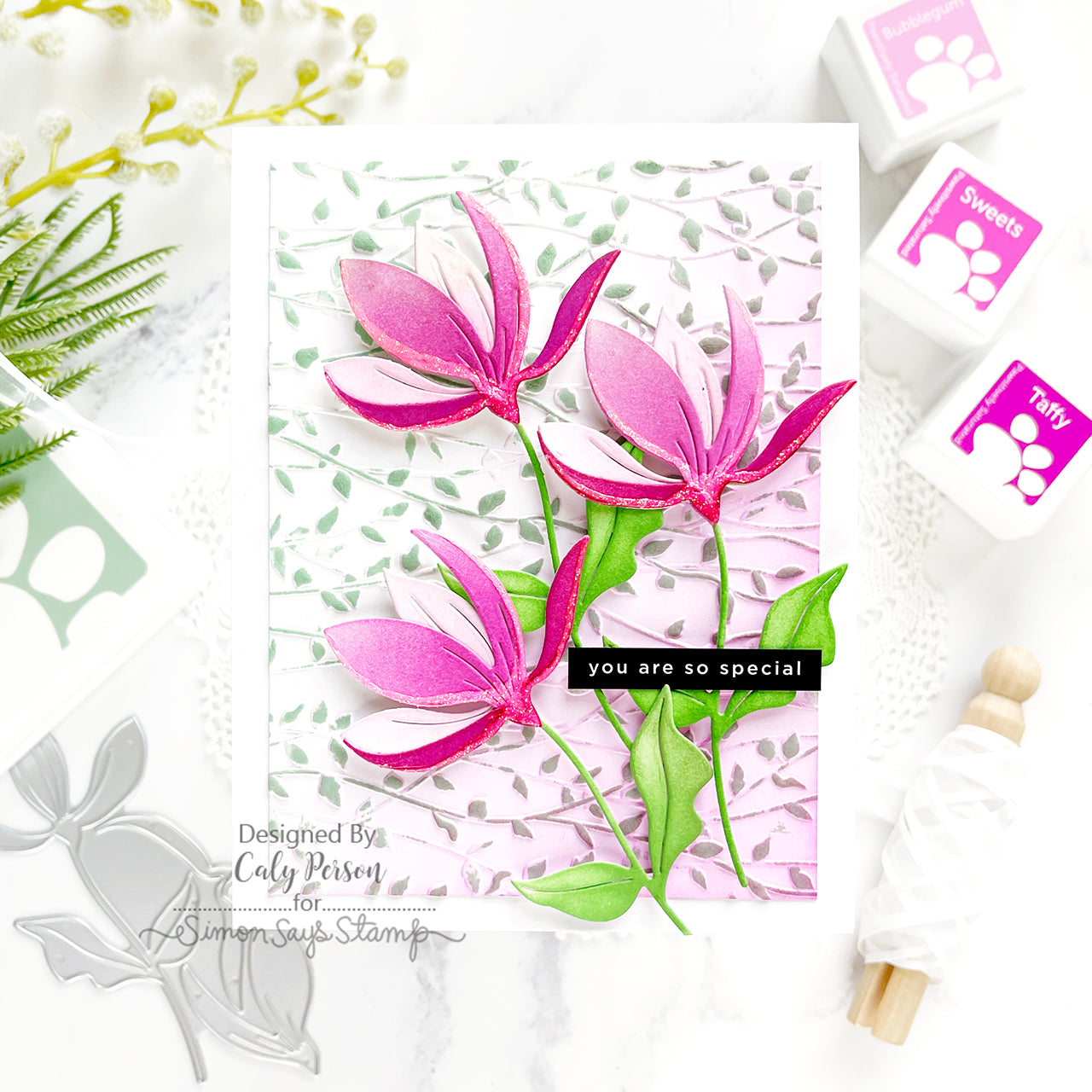 CZ Designs Sentiment Strips Reverse Teacher czg050 Just A Note Encouragement Card 