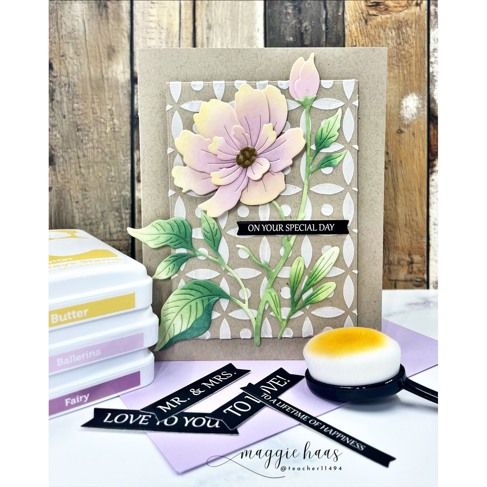 Simon Says Stamp EZ Strips Reverse Traditional Wedding 1032ez Always There On Your Special Day Card Maggie Haas