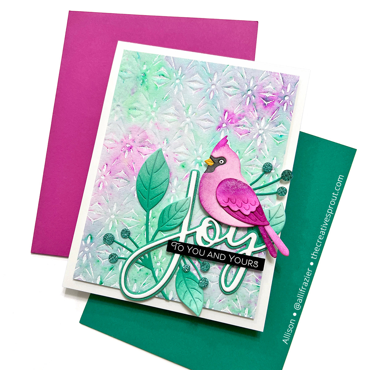 Simon Says Stamp EZ Strips and Dies Joy set897je DieCember Christmas Card
