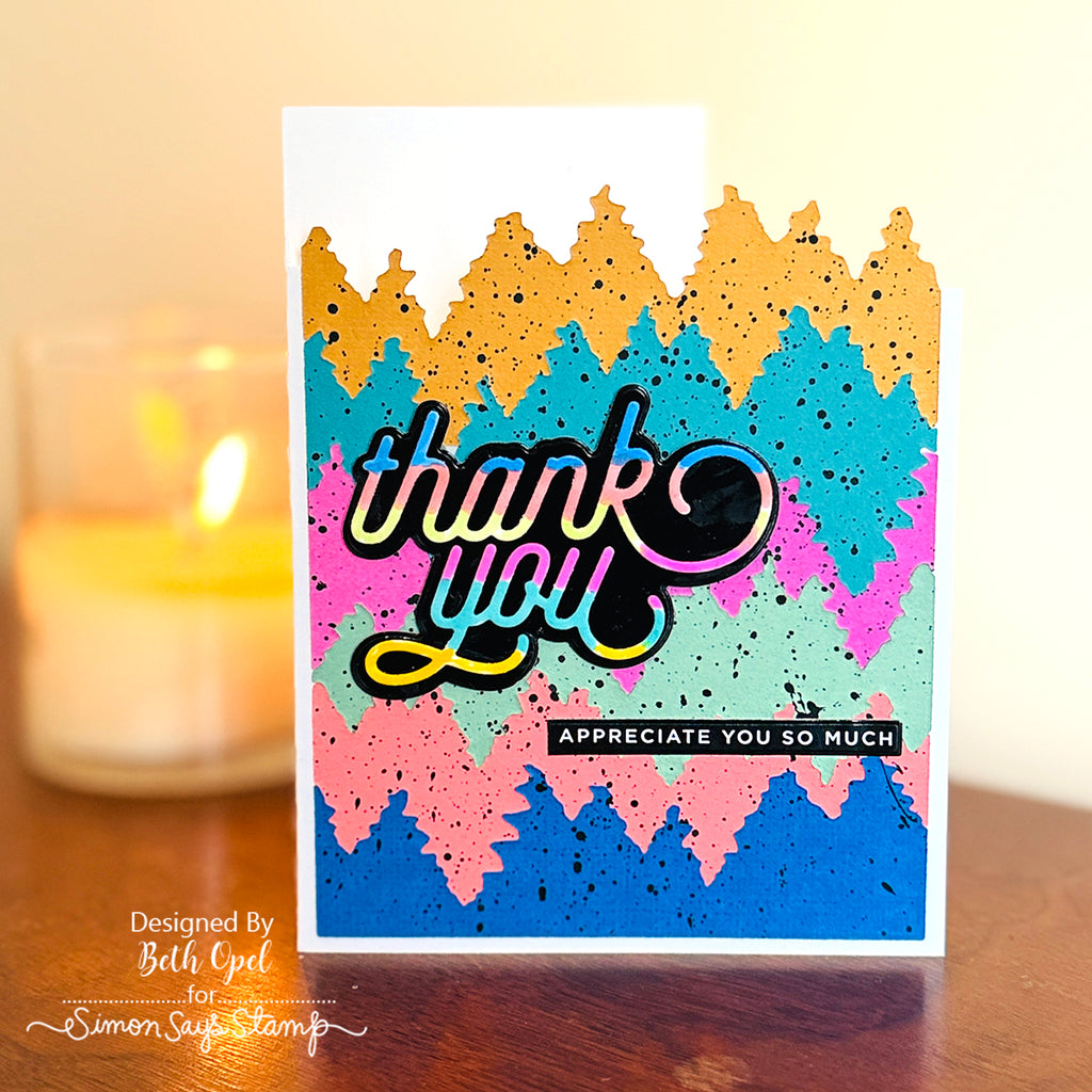 CZ Design Sentiment Strips and Die Just Sayin set1125js DieCember Thank You Card