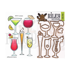 Riiley and Company Cocktail Clear Stamp and Die Set